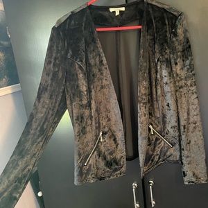 Black Crushed Velvet Blazer Maurices